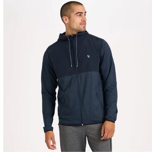 VUORI Men’s Size XL full zip hood Blue Sunday element active running outdoors